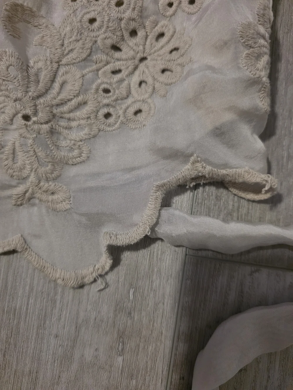 Viola Borghi Silk Blend Embroidered Peasant Blouse Off Shoulder Beige Size M Ita - Picture 12 of 13